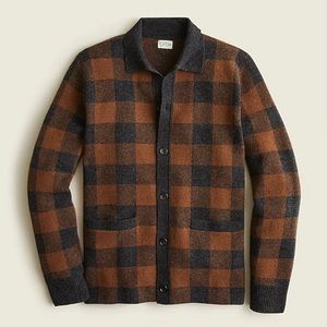 J.Crew | Brown and Charcoal Check Sweater